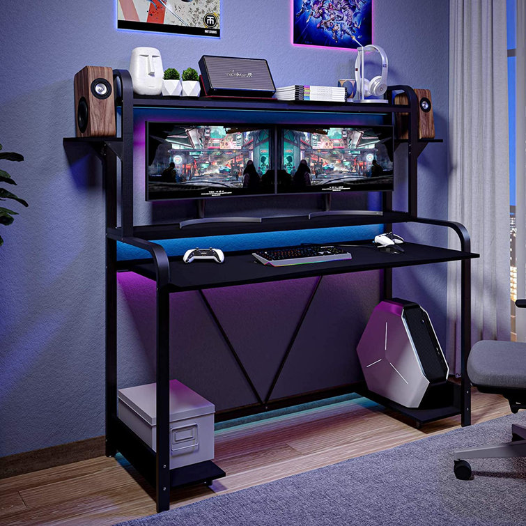 Inbox Zero Mayela Gaming Desk with Hutch & Reviews Wayfair
